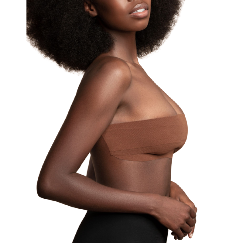 BYE-BRA - RUBAN ADHÉSIF CORPOREL 5 MX 6,5 CM + 3 PAIRES DE COUVERCLES-TÉTONS MARRON