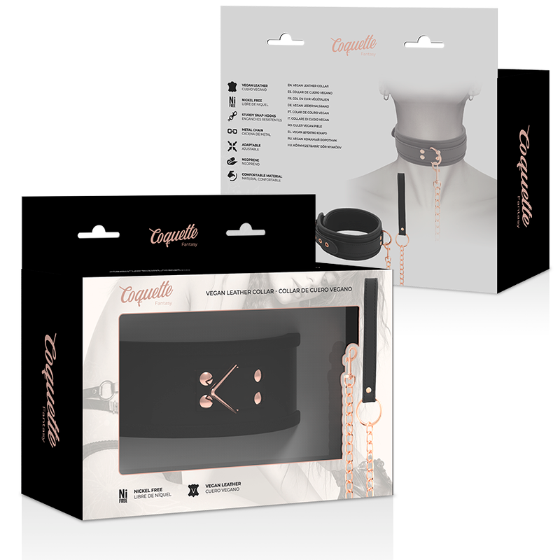 COQUETTE CHIC DESIRE - ФАНТАЗИЙНЫЙ ВОРОТНИК ИЗ ВЕГАНСКОЙ КОЖИ С НЕОПРЕНОВОЙ ПОДКЛАДКОЙ