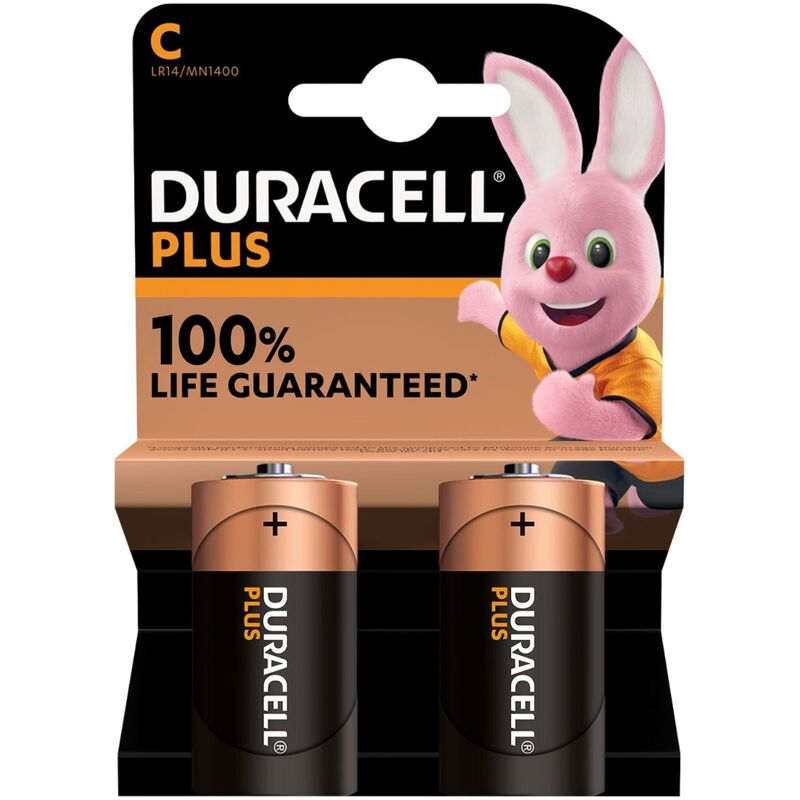DURACELL - PLUS POWER BATTERIJ ALCALINA C LR14 2 STUKS