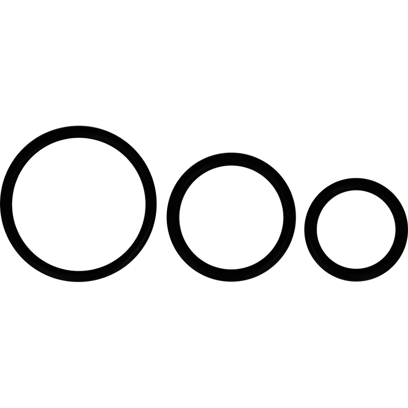 OHMAMA - Набор из 3 черных силиконовых колец
