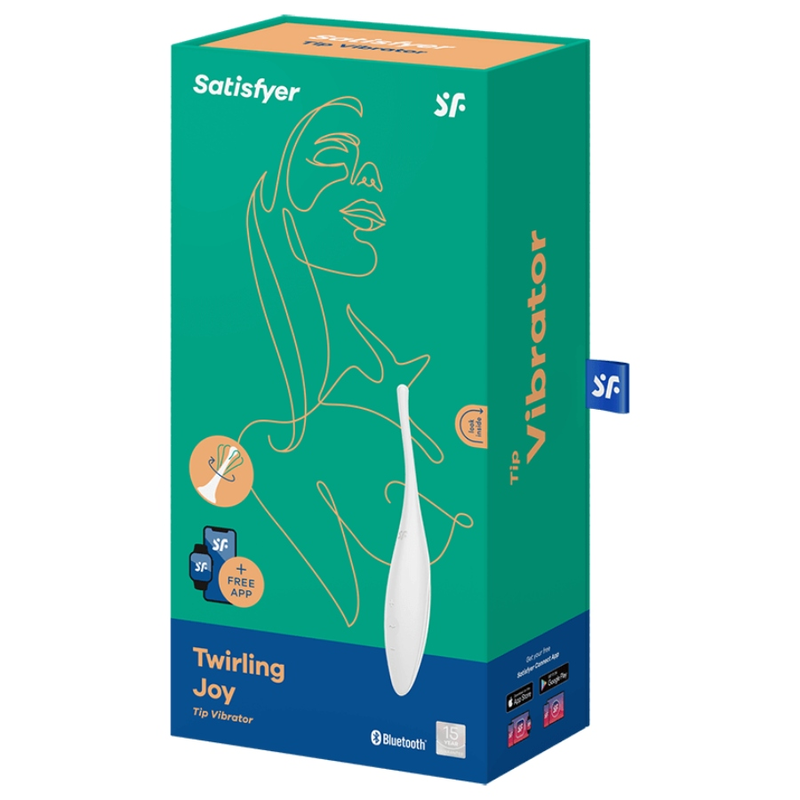 SATISFYER - VIBRATEUR À EMBOUT CLITULAIRE TWIRLING JOY BLANC