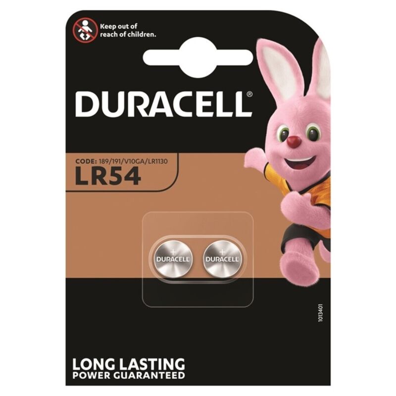 DURACELL - ALKALINE KNOOPBATTERIJ LR54 LR1130 AG10 1,5V 2 STUKS