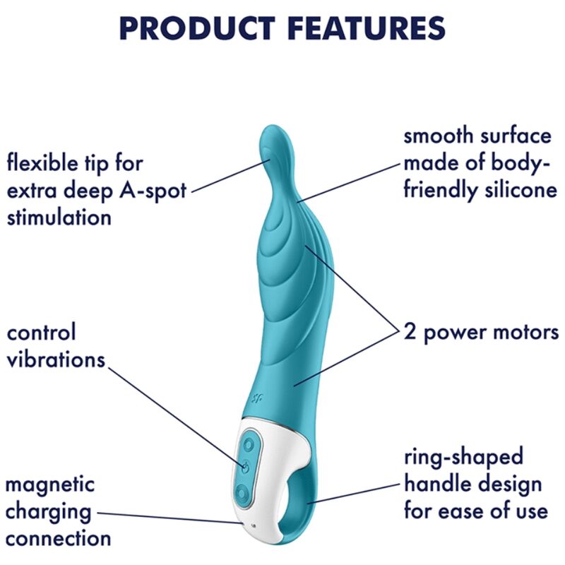 SATISFYER - GEWELDIGE 2 ASPOT VIBRATOR TURQUOISE