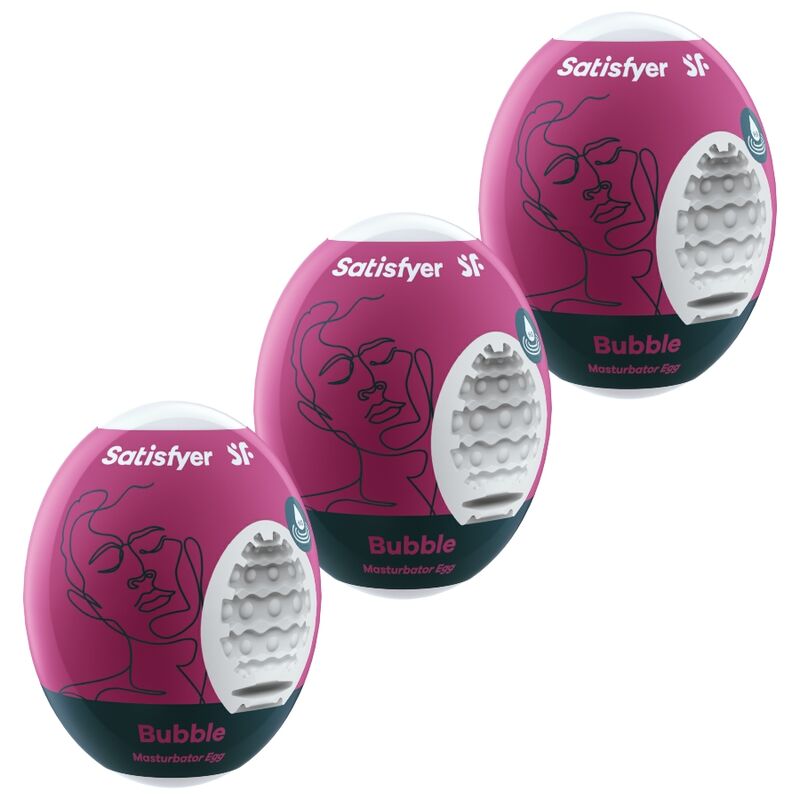 SATISFYER - 3 MASTURBATOR EIEREN BUBBLE