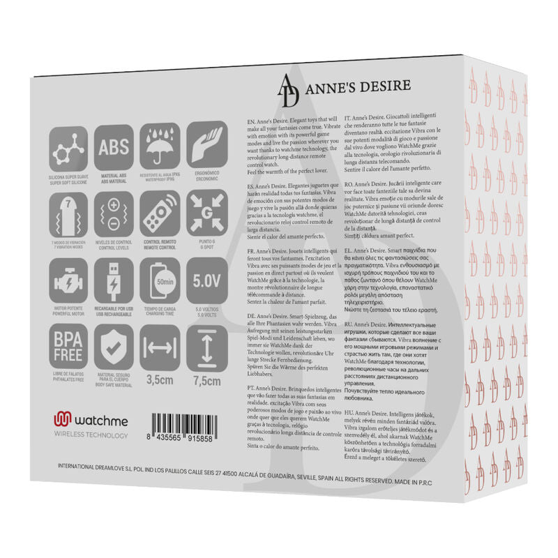 LE DÉSIR D'ANNE - TECHNOLOGIE DE TÉLÉCOMMANDE EGG WATCHME NOIR