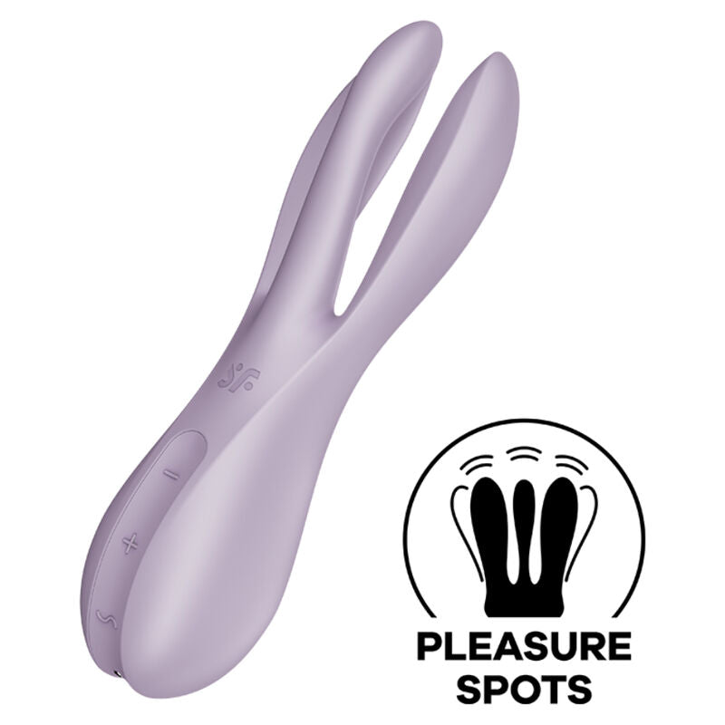 SATISFYER - THREESOME 2 VIBRATOR ZWART