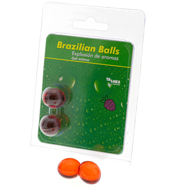 TALOKA - 2 BRAZILIAANSE BALLEN AARDBEI INTIEME GEL