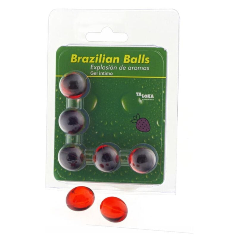 TALOKA - 5 BRAZILIAANSE BALLEN AARDBEI INTIEME GEL