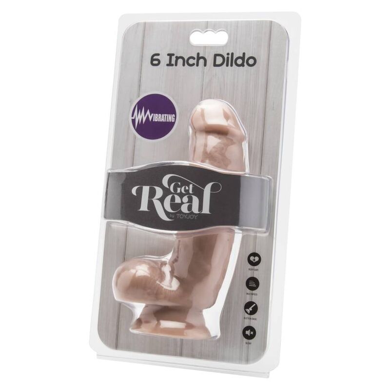 GET REAL - GODEMICHET 12 CM AVEC TESTICULES VIBRATEUR PEAU