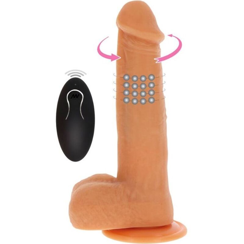 GET REAL - ROTERENDE KRALEN TRILLENDE DILDO HUID