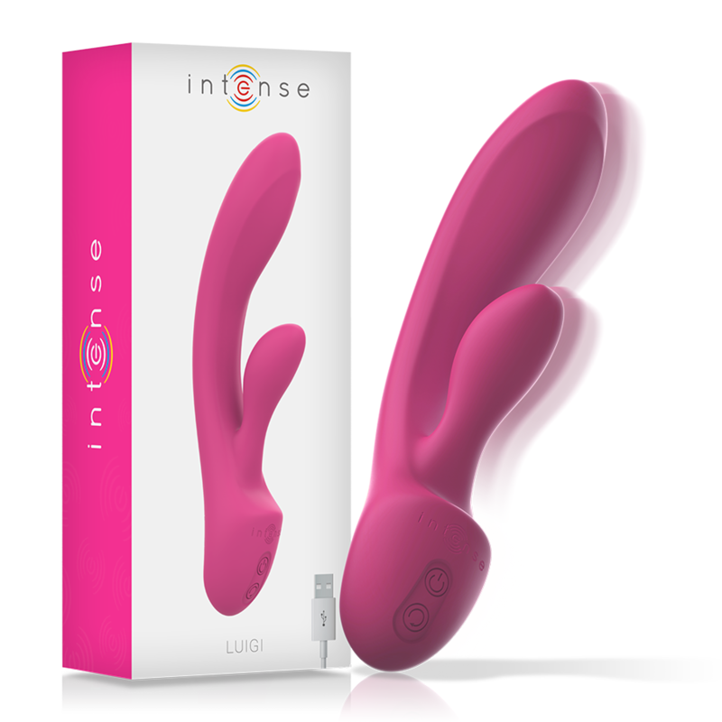 INTENSE - VIBRATEUR LUIGI LAPIN ROSE EN SILICONE LIQUIDE