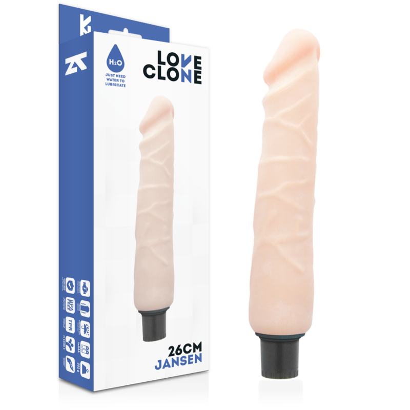 LOVECLONE - Вибратор Jansen с самосмазыванием, 26 см -O- 4,2 см