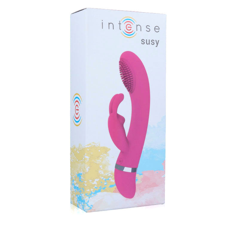 INTENSE - SUSY VIBRATEUR OSCILLANT EN SILICONE ROSE LAPIN