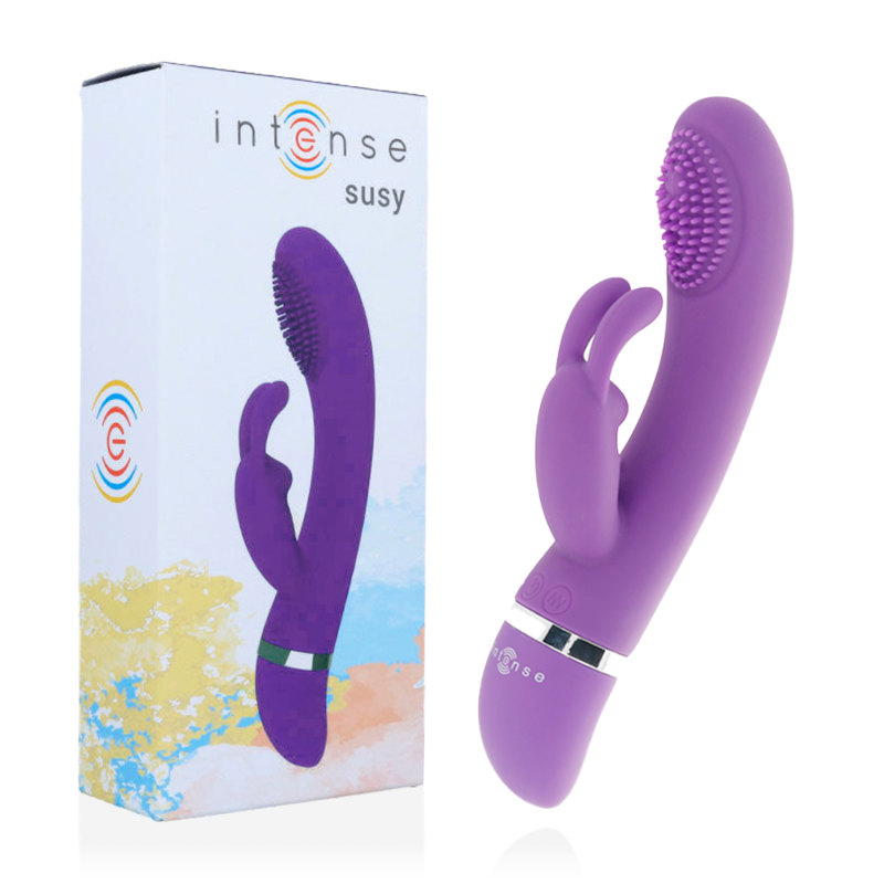 INTENSE - SUSY LAPIN EN SILICONE LILAS VIBRATEUR OSCILLANT