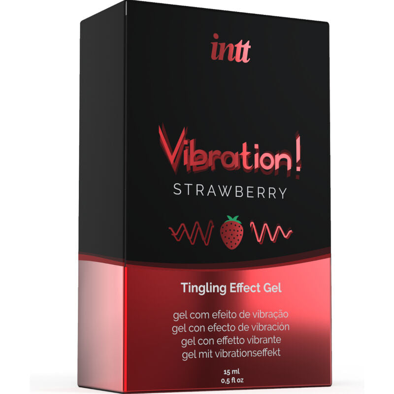 INTT - KRACHTIGE INTIEME STIMULANT VLOEIBARE VIBRERENDE GEL AARDBEI 15 ML