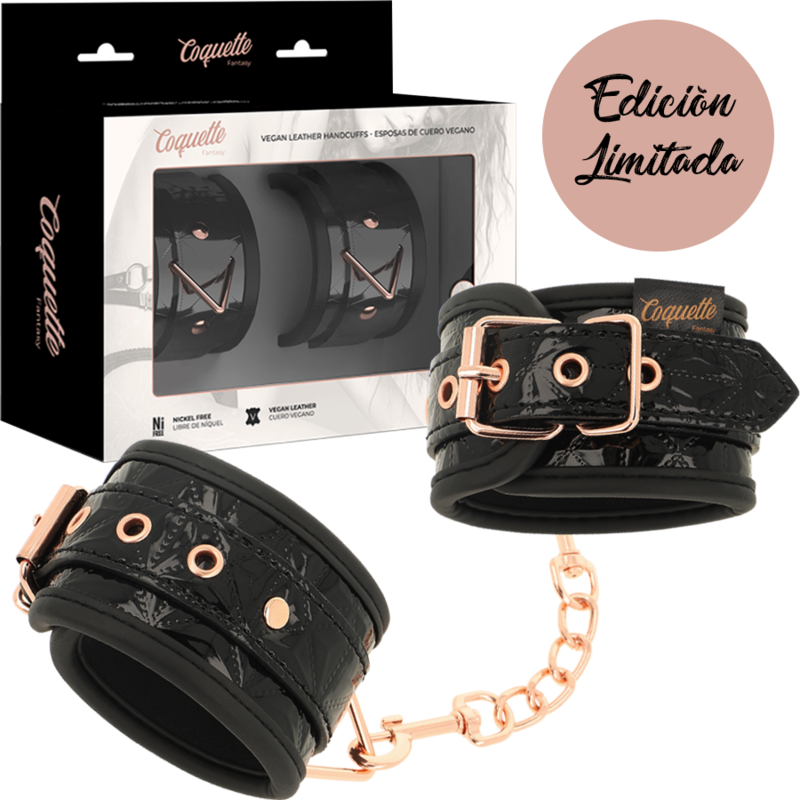 COQUETTE CHIC DESIRE - ÉDITION NOIRE MENOTTES PREMIUM AVEC DOUBLURE EN NÉOPRÈNE