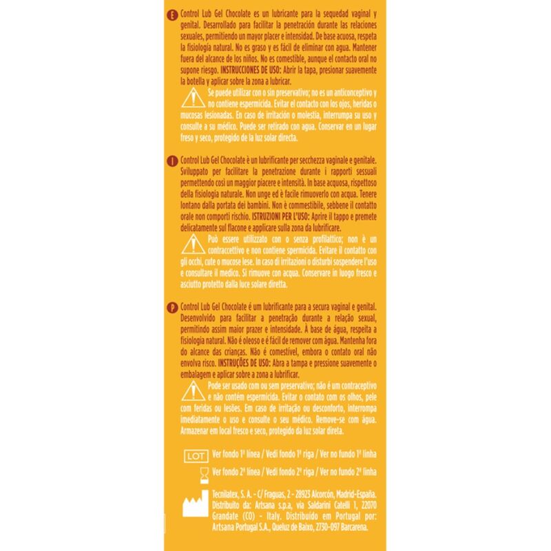 CONTROL - GLIJMIDDEL CHOCOLADE GLIJMIDDEL 75 ML