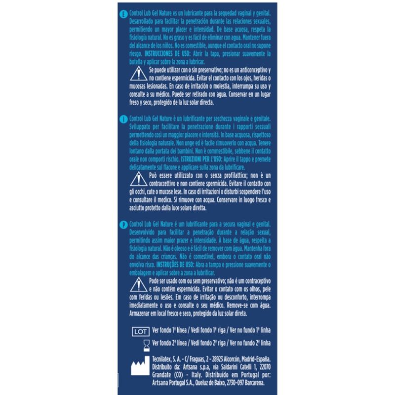 CONTROL - GLIJMIDDEL GEL NATUUR GLIJMIDDEL 75 ML