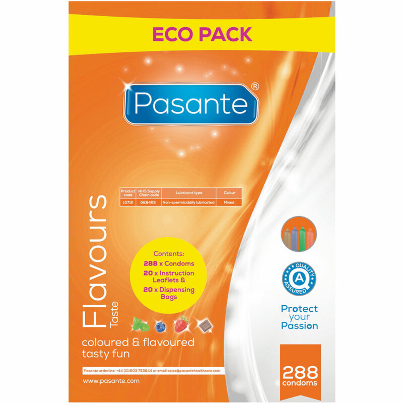 PASANTE - PRÉSERVATIFS ECO PACK SAVEURS SACHET 288 UNITÉS