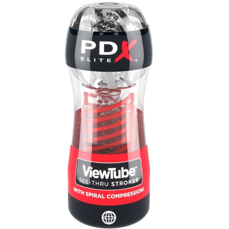PDX ELITE - STROKER VIEWTUBE 2 COMPRESSION SPIRALE TRANSPARENTE