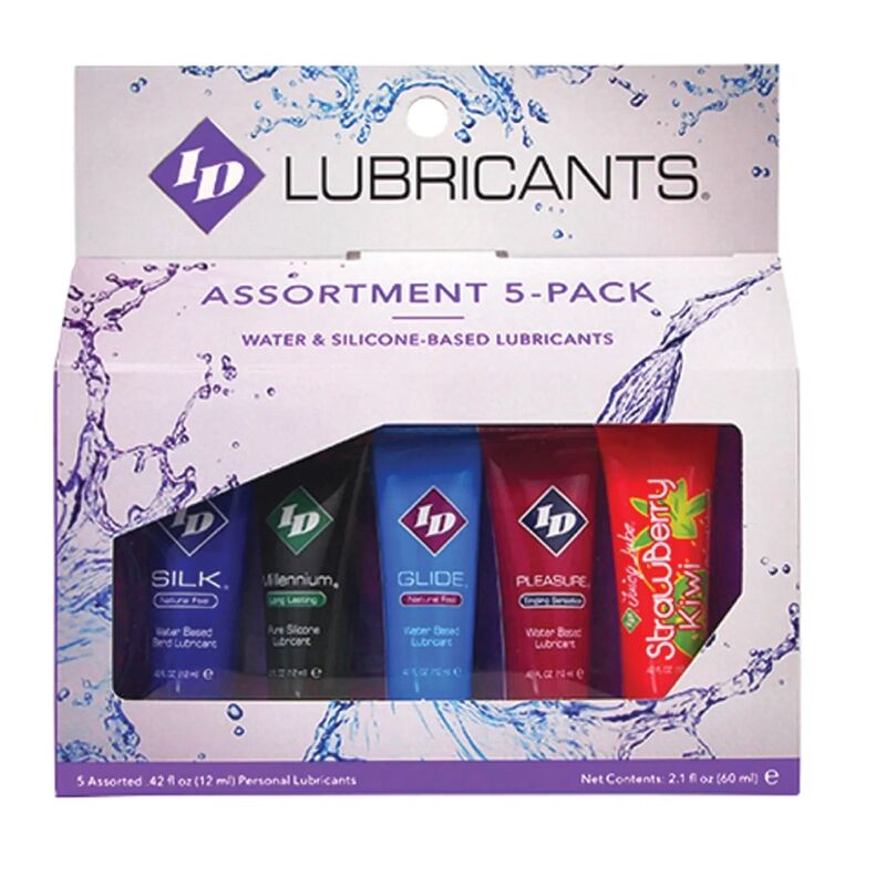 ID JUICY LUBE - Assortiment de 5 tubes de lubrifiant de 12 ml