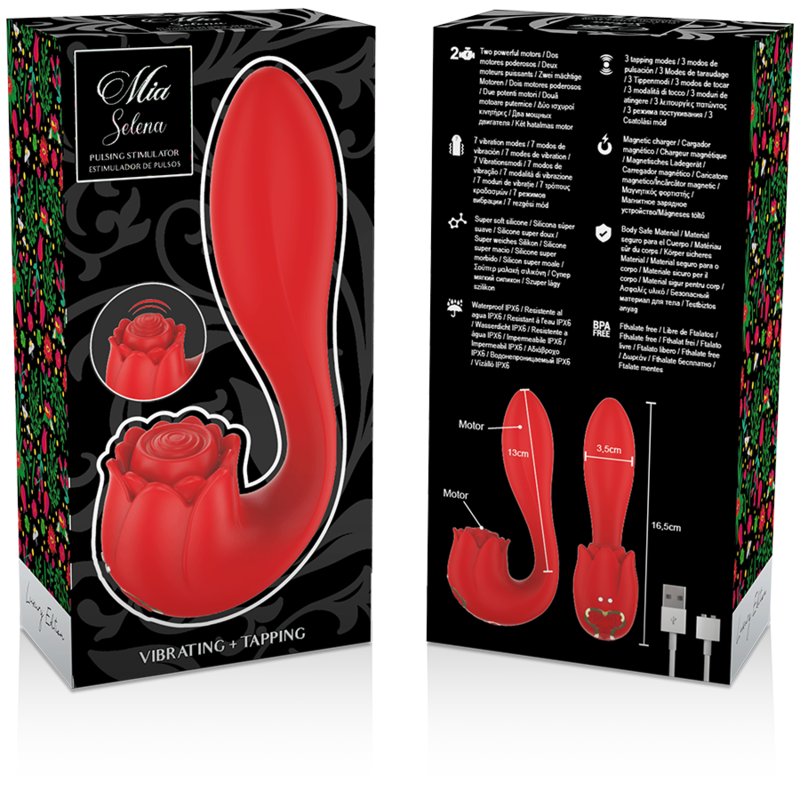 MIA - SELENA STIMULATOR VIBREREND + TAPPEND ROOD