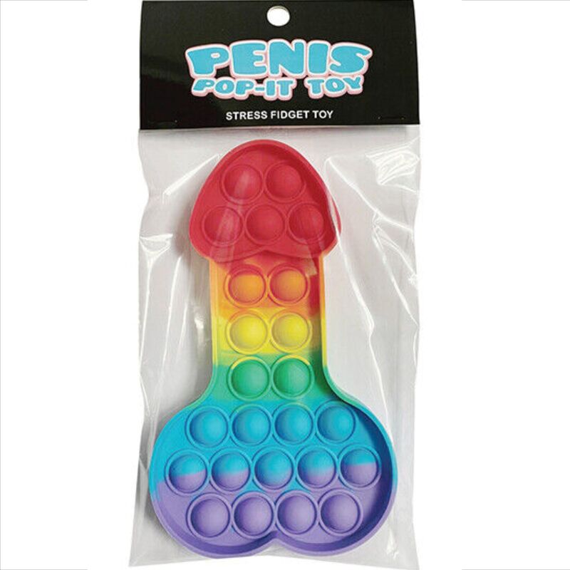 KHEPER GAMES - MEERKLEURIGE POP-IT PENIS ANTI-STRESS SPEELGOED