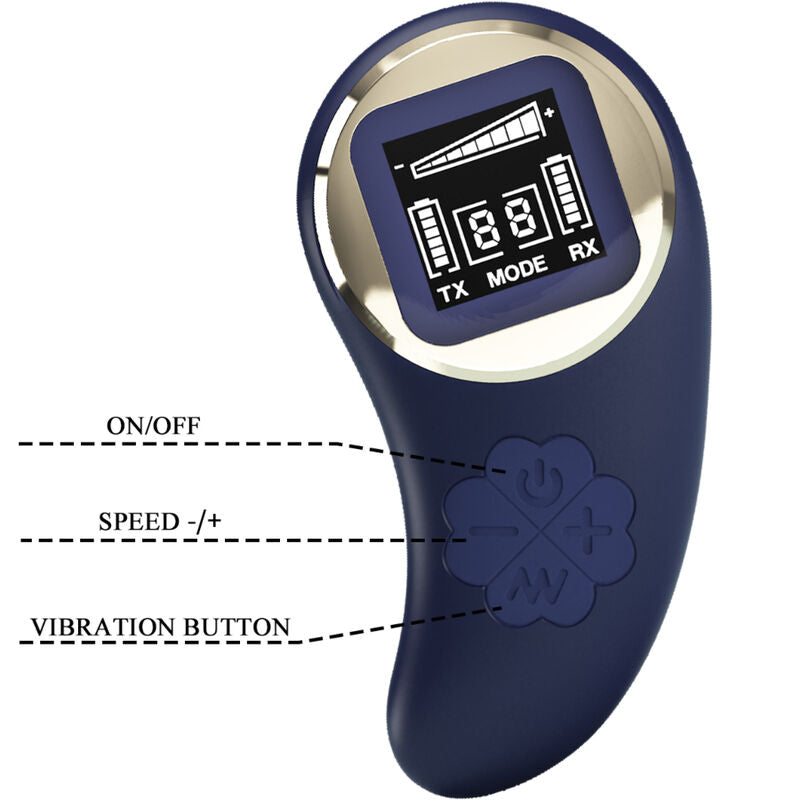 JOLIE AMOUR - ŒUF VIBRANT MINA AVEC TÉLÉCOMMANDE BLEU