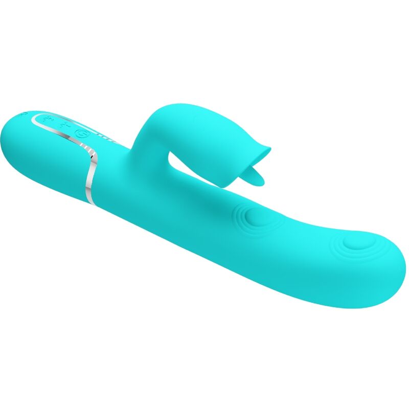 PRETTY LOVE - KONIJNENVIBRATOR MET LIKKEN AQUA GREEN