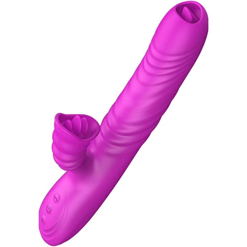 ARMONY - ANGELIA VIBRATEUR MULTIFONCTION À DOUBLE LANGUE ET EFFET CHALEUR VIOLET