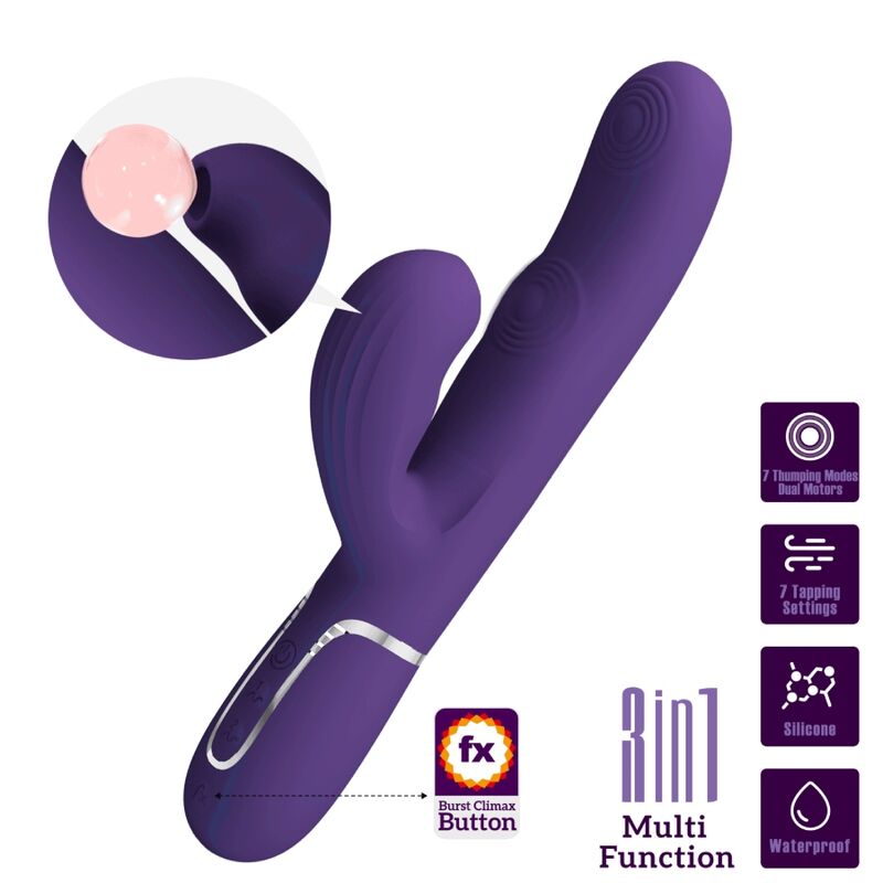 PRETTY LOVE - PERLITA G-SPOT VIBRATOR 3 IN 1 MULTIFUNCTIONELE PAARS