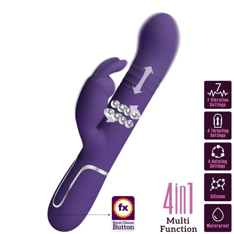 PRETTY LOVE - COALE KONIJN VIBRATOR 4 IN 1 PAARS