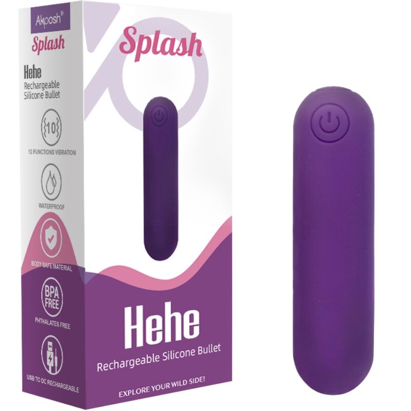 ARMONY - SPLASH HEHE VIBRATOR BULLET SILICONE 10 VIBRATIES 65 X 15 CM PAARS