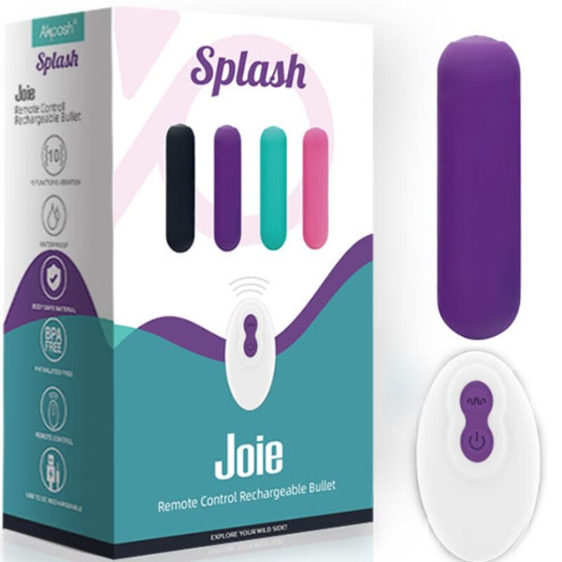 ARMONY - SPLASH JOIE VIBRATOR BULLET SILICONEN AFSTANDSBEDIENING 10 VIBRATIES 75 X 19 CM PAARS