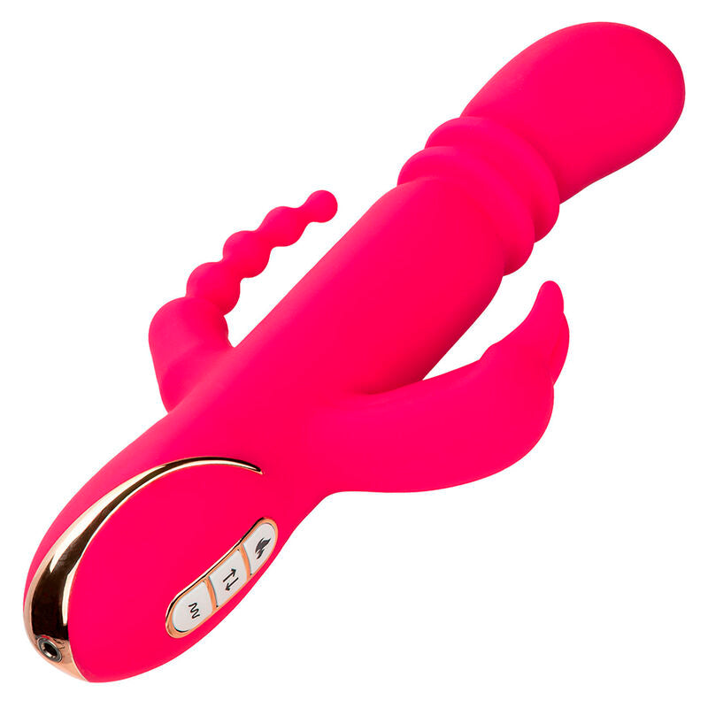 CALEXOTICS - JACK FANTASY VIBRATEUR TRIPLE CHAUFFANT ROSE LAPIN