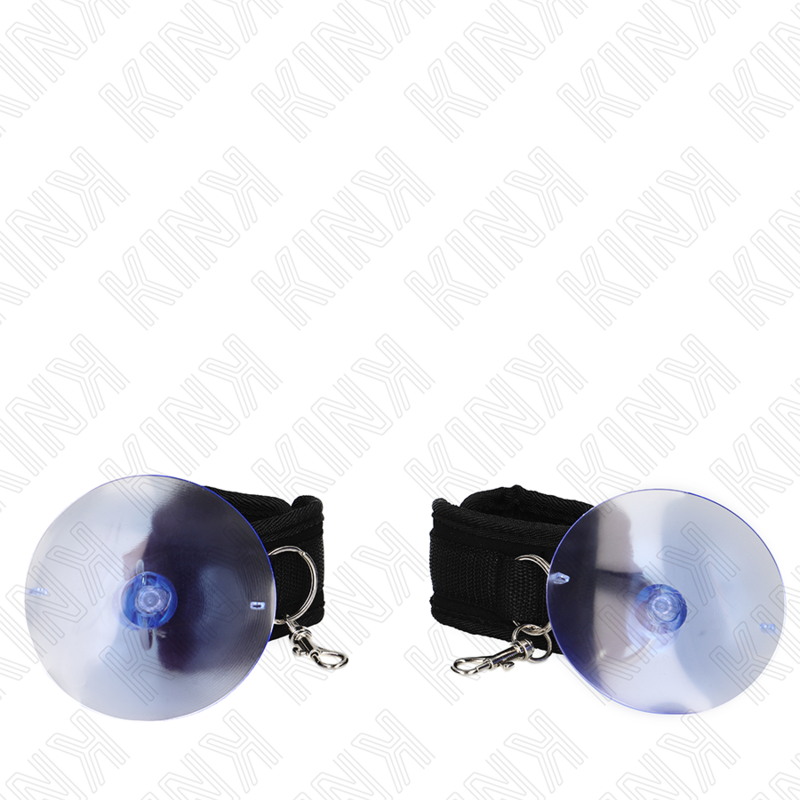 KINK - Наручники на присосках, черные, 29-40 см x 5 см