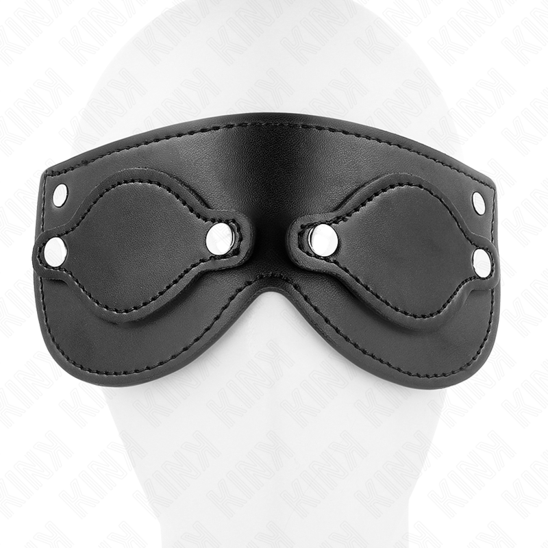 KINK - MASQUE EN SIMILICUIR AVEC COUVRE-YEUX AMOVIBLES 22 x 9 CM