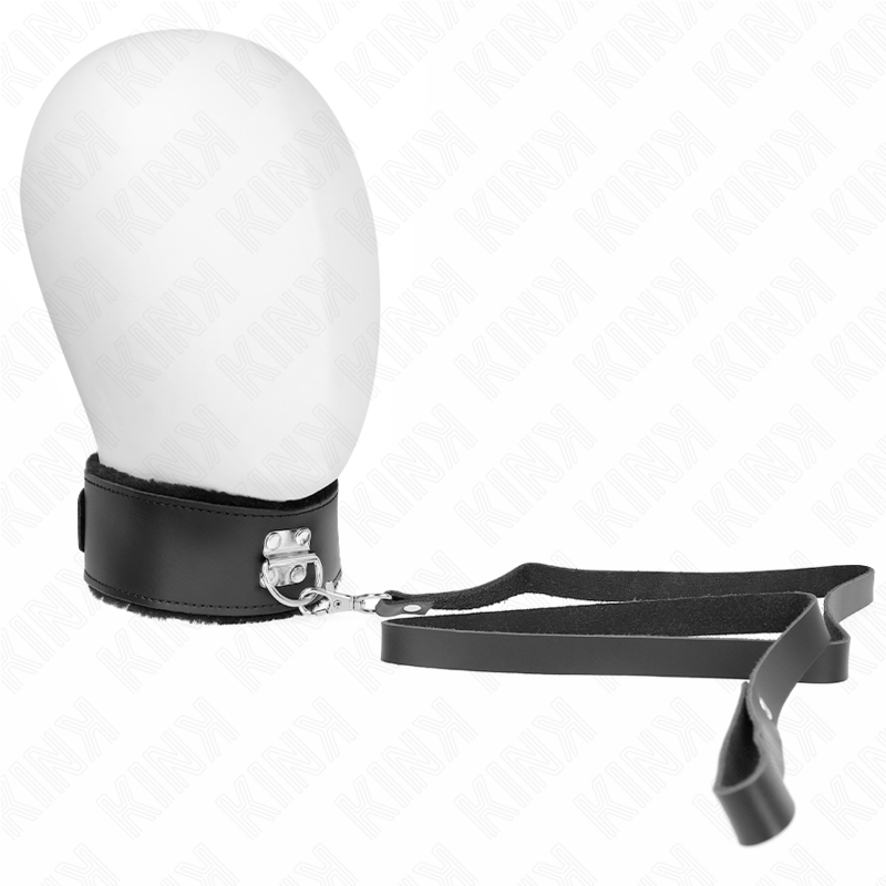 KINK - Ожерелье с поясом 116 см с черным кожаным ремешком, регулируемым от 40 до 48 см, 6 см.