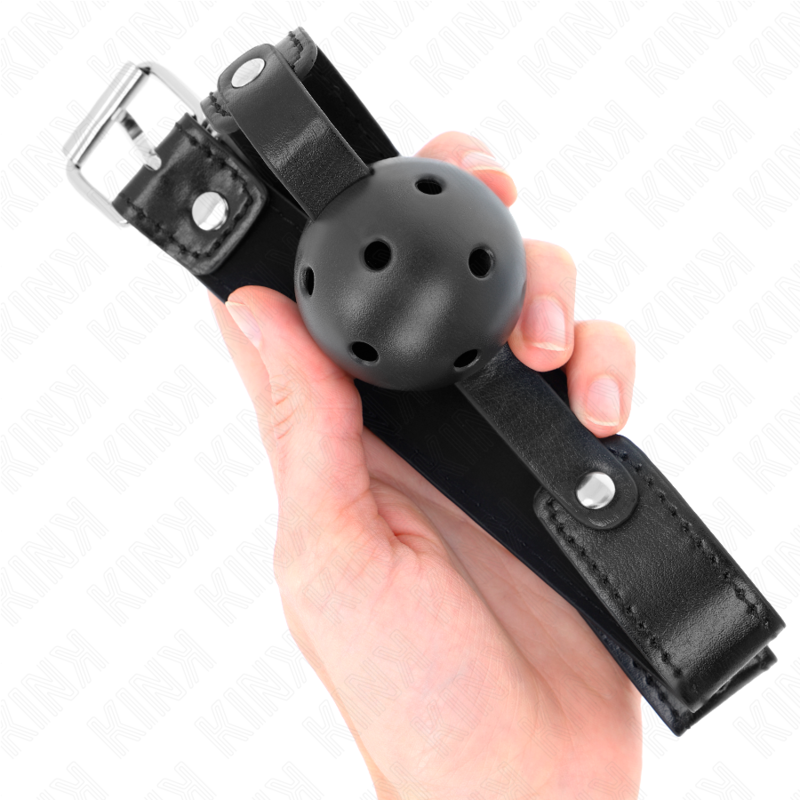 KINK - ZWARTE ADEMENDE BAL 4,5 CM KNEVEL 65 x 2,5 CM