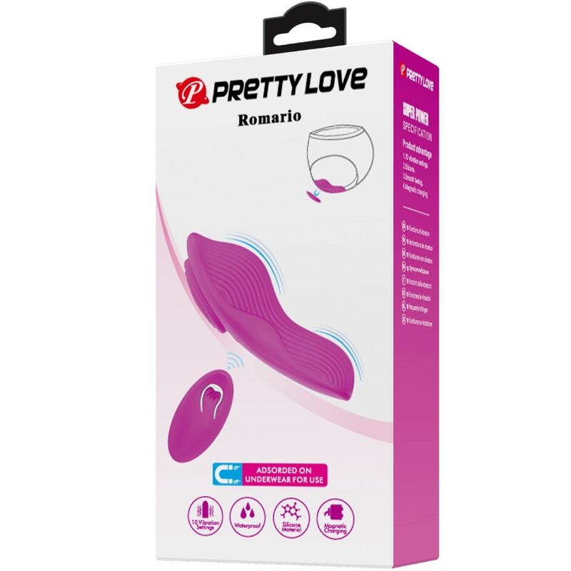 PRETTY LOVE - ROMARIO LAY-ON CLITORIS STIMULATOR AFSTANDSBEDIENING ROZE