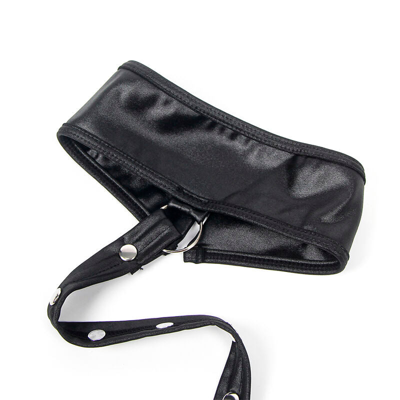 SUBBLIME - 954406 Кожаное платье для бондажа, черное, размер S/M