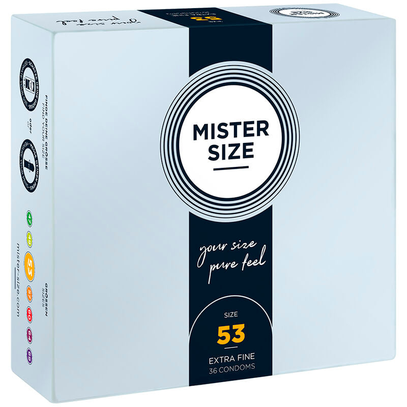 MISTER SIZE - PRÉSERVATIFS TAILLE M 53 MM (36 UNITÉS)