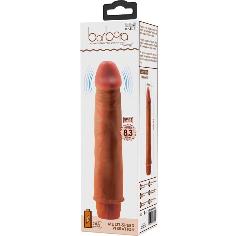BAILE - VIBRATEUR RÉALISTE NAIN 21 CM MULATTO