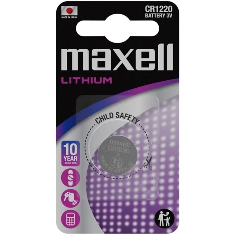 MAXELL - LITHIUM KNOOPBATTERIJ CR1220 3V BLISTER*1