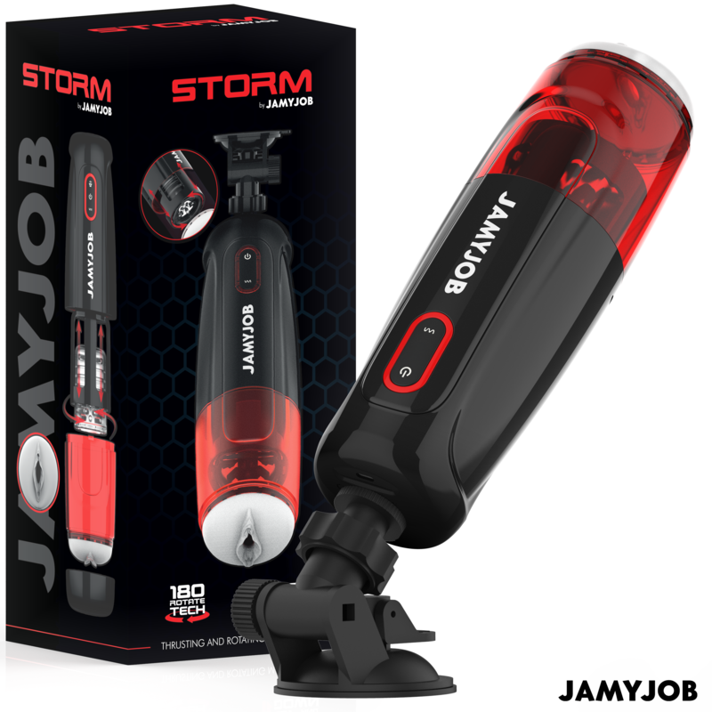 JAMYJOB - STORM MASTURBATEUR VAGINAL AUTOMATIQUE 10 MODES DE ROTATION ET DE POUSSÉE