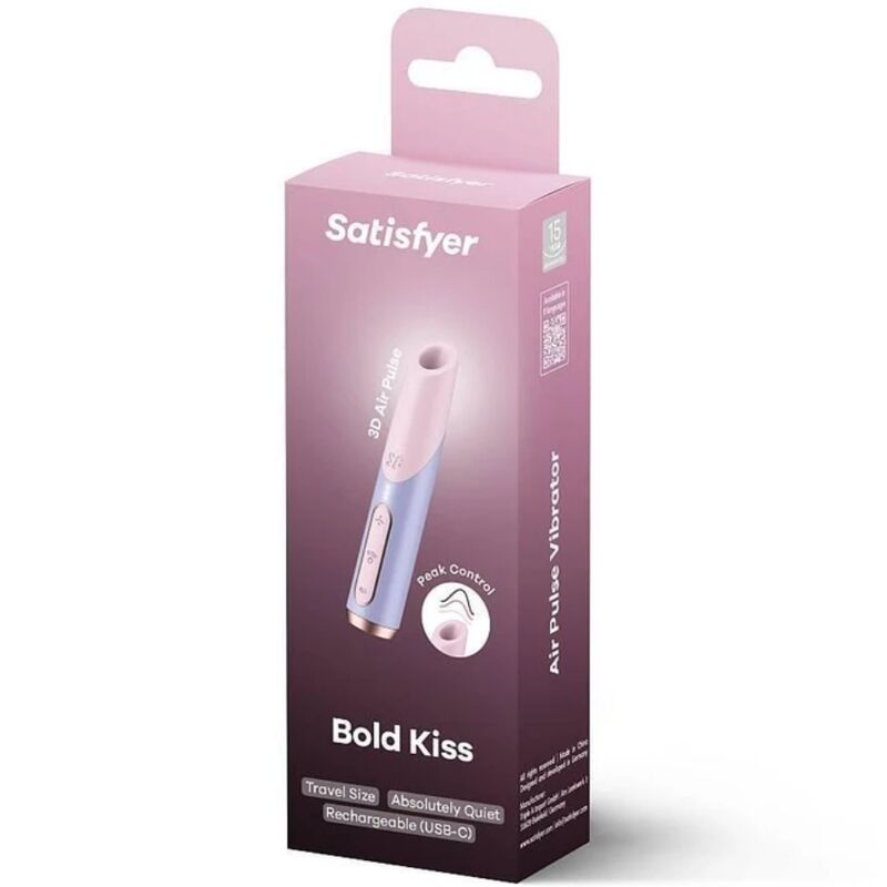 SATISFYER - BOLD KISS WAVE Стимулятор клитора, розовый/фиолетовый