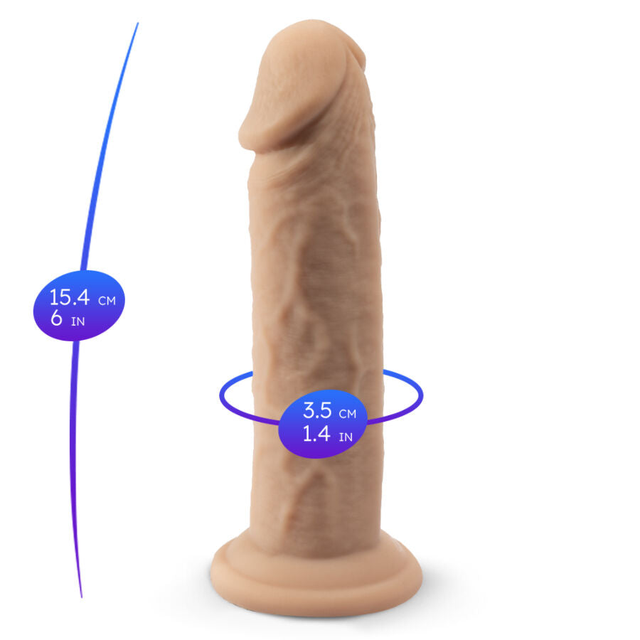 SILEXD - MODÈLE DE PÉNIS RÉALISTE 2 EN SILICONE THERMORÉACTIF PREMIUM 15,4 CM