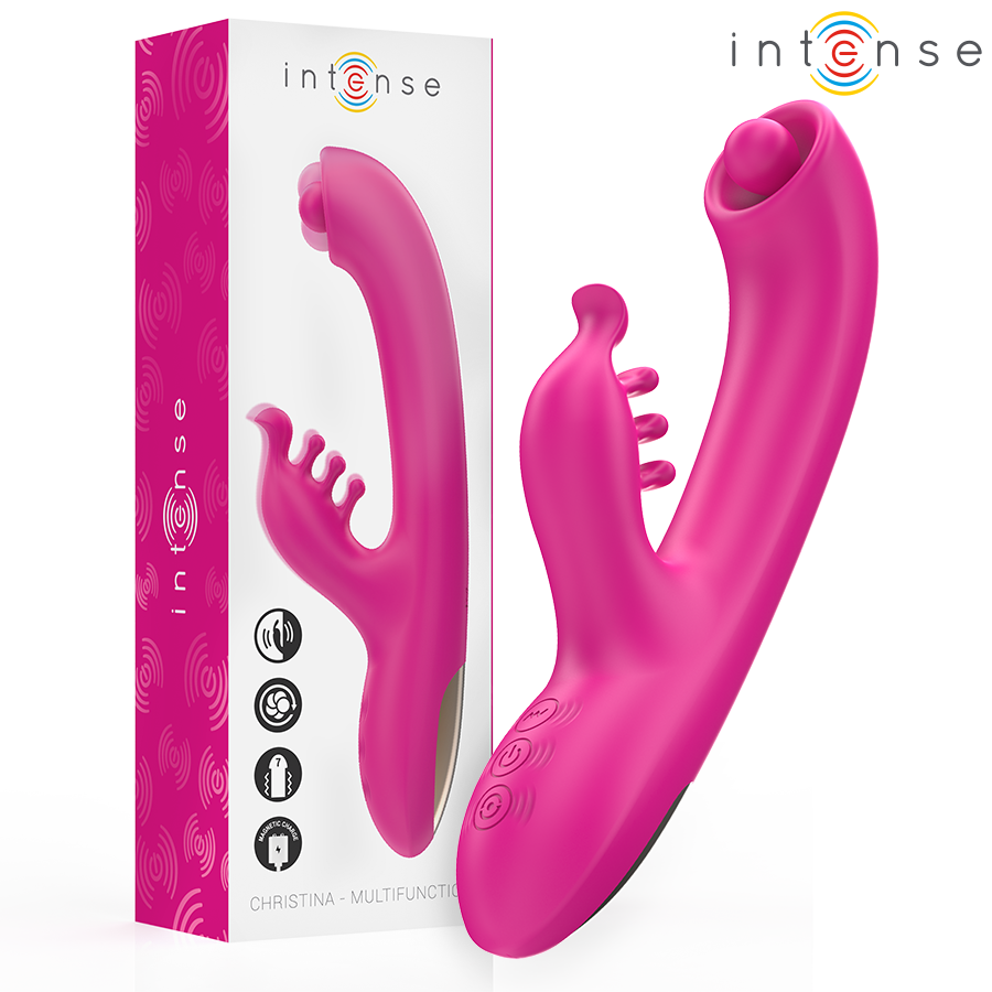 INTENSE - CHRISTINA MULTIFUNCTIONELE KONIJN VIBRATOR 22,5 CM ROZE