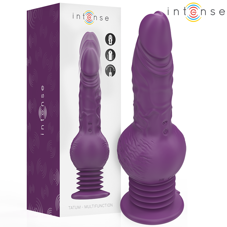 INTENSE - TATUM MULTIFUNCTIONELE VIBRATOR MET OP- EN NEERWAARTSE VIBRATIE 24 CM PAARS