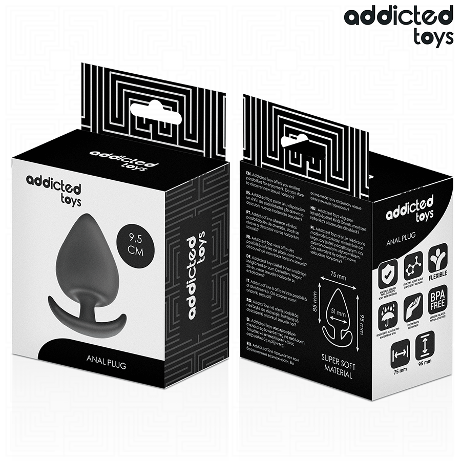 ADDICTED TOYS - PLUG ANALE IN SILICONE TAGLIA XL 9,5 CM